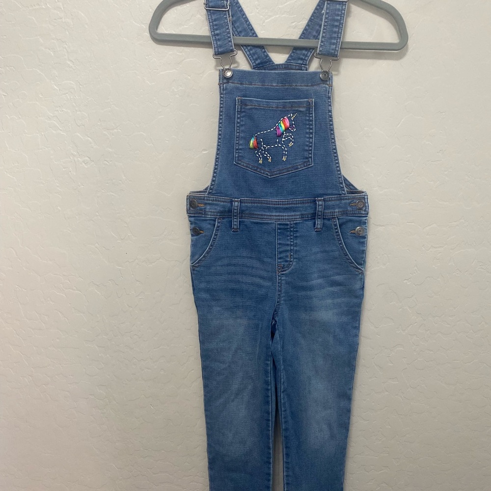 Cat & Jack Unicorn Overalls Medium 7/8